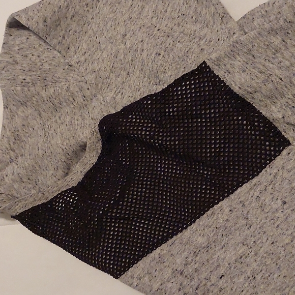 Victoria's secret PINK Black mesh cropped sweatshirt XS Gray - Picture 6 of 6